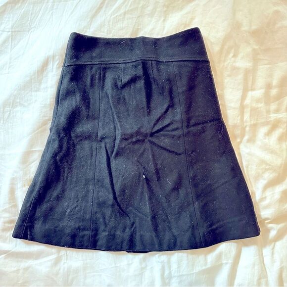 J. Crew Black Felted Wool A-Line Skirt Size Small - Picture 1 of 4